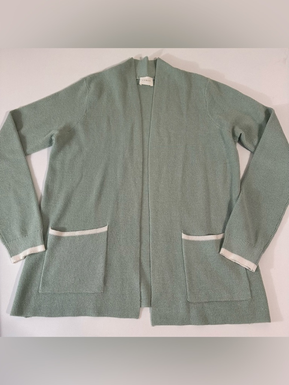 CYRUS - WOMENS - OPEN GREEN CARDIGAN